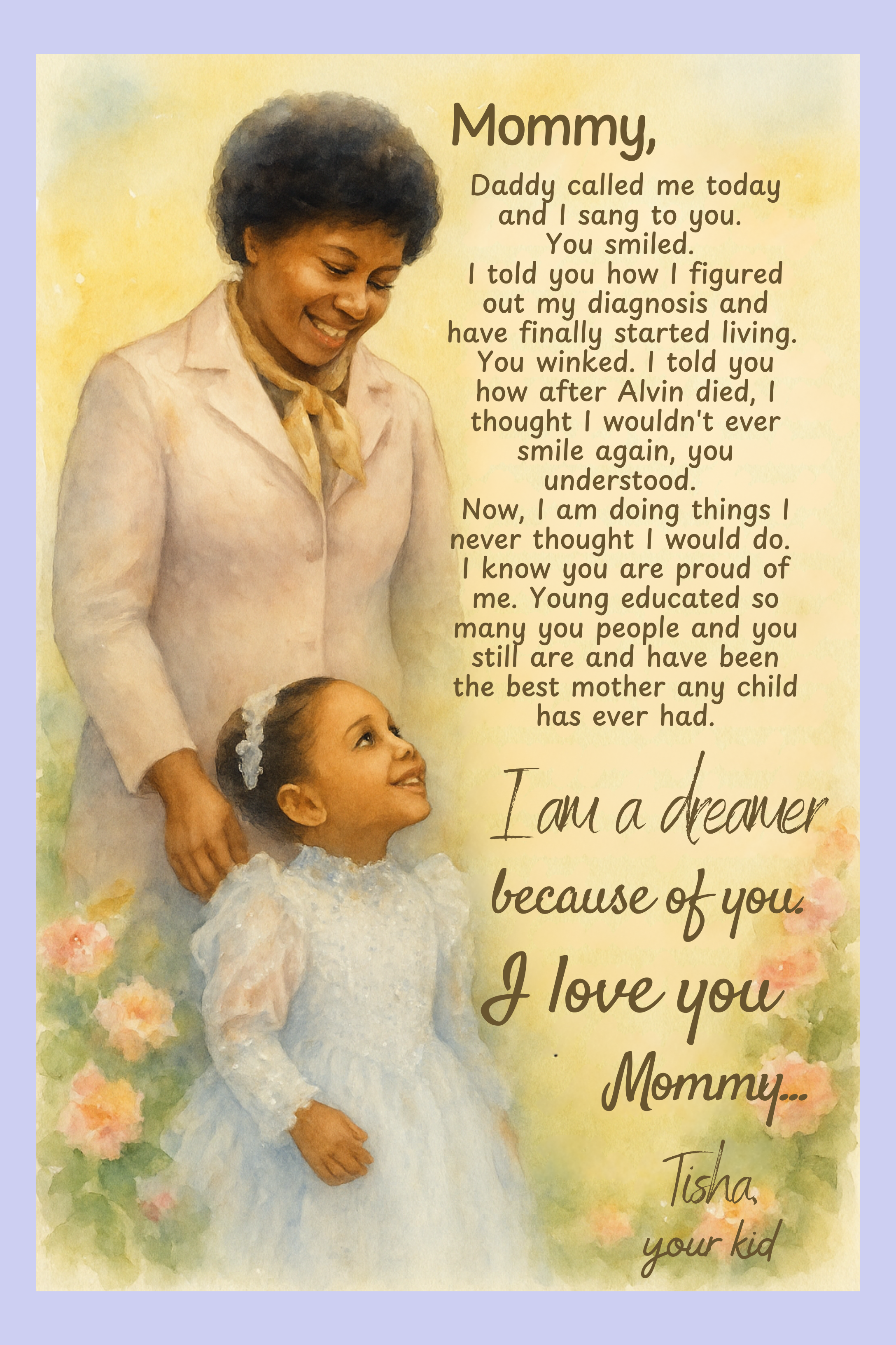 Mother and child - Tisha's message
